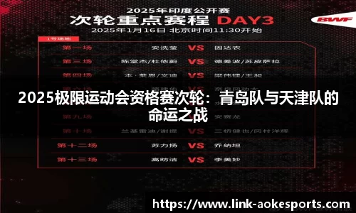 2025极限运动会资格赛次轮：青岛队与天津队的命运之战